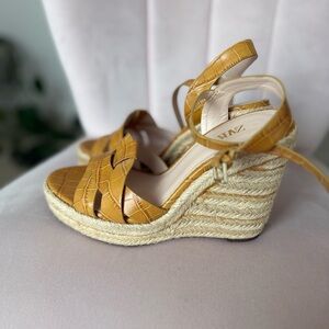 Zara Women's Mustard Wedge Sandals